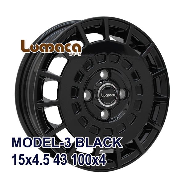 【4枚セット】 LUMACA MODEL-3 15x4.5 +43 100x4 BLACK