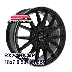 【4枚セット】 SCHNEIDER RX27 18x7.0 50 114.3x5 BK/RP｜autoway