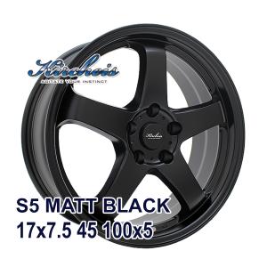 【4枚セット】 KIRCHEIS S5 17x7.5 45 100x5 MATT BLACK｜autoway