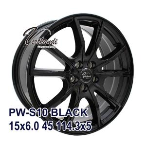 【4枚セット】 Verthandi PW-S10 15x6.0 45 114.3x5 BLACK｜autoway