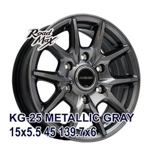 【4枚セット】 ROADMAX KG-25 15x5.5 45 139.7x6 METALLIC GRAY｜autoway