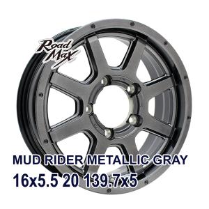 【4枚セット】 ROADMAX MUD RIDER 16x5.5 22 139.7x5 METALLIC GRAY｜autoway