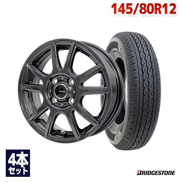 145/80R12 サマータイヤ ホイールセット BRIDGESTONE K370 送料無料 4本セ...