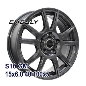 【4枚セット】 EMBELY S10 15x6.0 +40 100x5 GM｜autoway