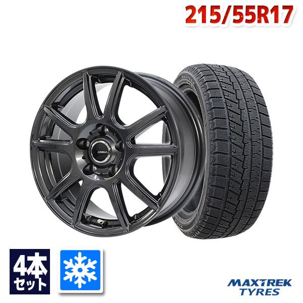 215/55R17 スタッドレスタイヤホイールセット MAXTREK マックストレック TREK M...
