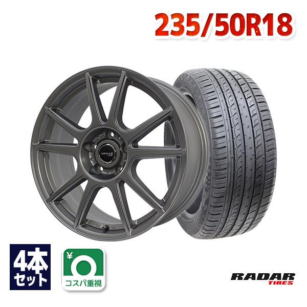 235/50R18 サマータイヤ ホイールセット Radar Dimax R8+ 送料無料 4本セッ...