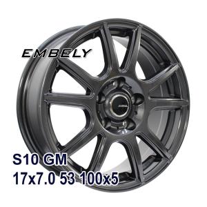 【4枚セット】 EMBELY S10 17x7.0 +53 100x5 GM｜autoway