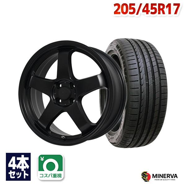 205/45R17 サマータイヤ ホイールセット MINERVA F205 送料無料 4本セット