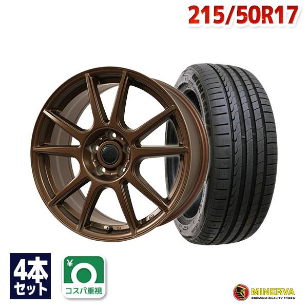 215/50R17 サマータイヤ ホイールセット MINERVA F205 送料無料 4本セット