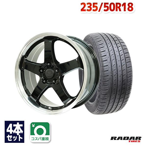 235/50R18 サマータイヤ ホイールセット Radar Dimax R8+ 送料無料 4本セッ...