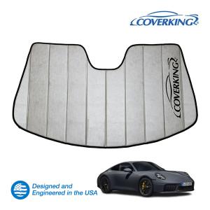 USポルシェ純正 専用設計 PORSCHEロゴ入 サンシェード 吸盤不要
