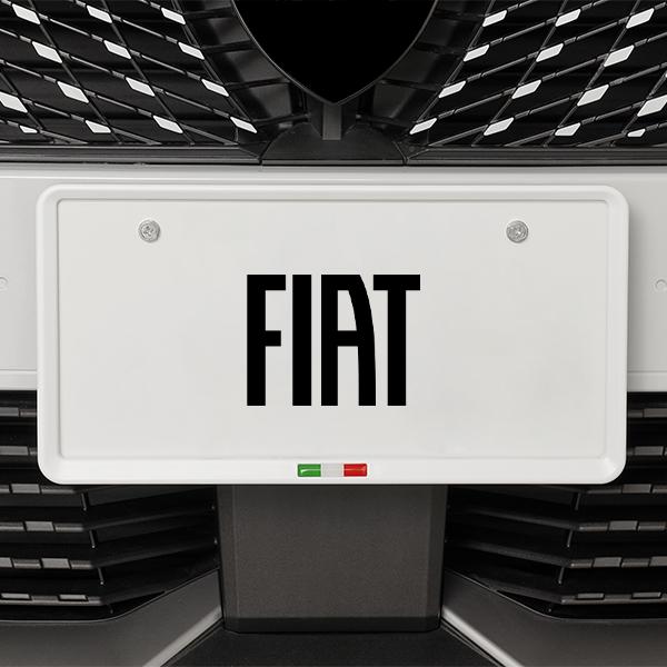 イタリア国旗 ナンバープレートフレーム 前後セット マットホワイト フィアット 500 500X 5...