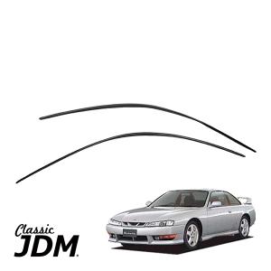 JDMクラシック 正規品 日産 シルビア S14 KS QS ドアバイザー スモーク サイドバイザー ドアディフレクター 2ドア クーペ 左右セット｜AutoWear