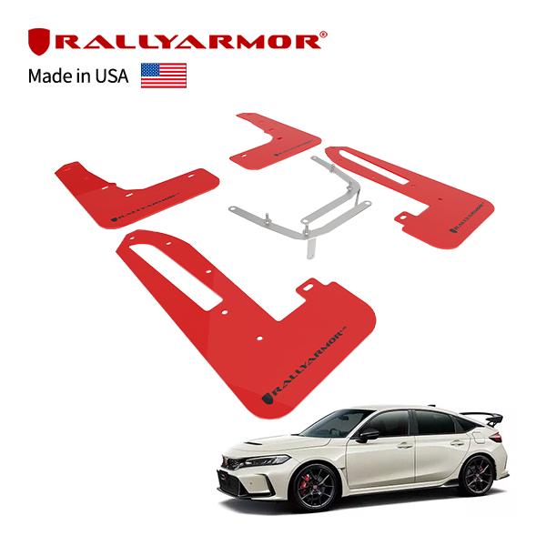 RallyArmor 正規品 マッドフラップ URシリーズ ホンダ シビックタイプR FL系 レッド...