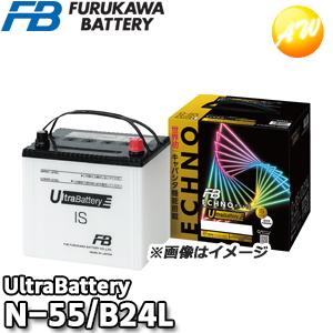 【返品交換不可】IU-N-55/B24L ECHNO エクノ IS UltraBattery ウルトラバッテリー 他商品との同梱不可 コンビニ受取不可