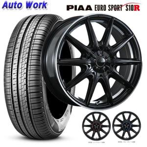 新品 PIAA EUROSPORT S10R ブラック/アンダーカットクリアー 7J-17 +42 8/10H 100/114 ピレリ Cinturato P6 205/50R17 4本セット組込済 夏タイヤ｜autowork