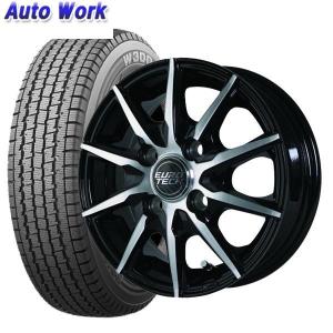 マルカサービス EUROTECH KT-10 4J-12 +42 4H 100 ブリヂストン W300 145/80R12 冬タイヤ+アルミホイール4本セット｜autowork