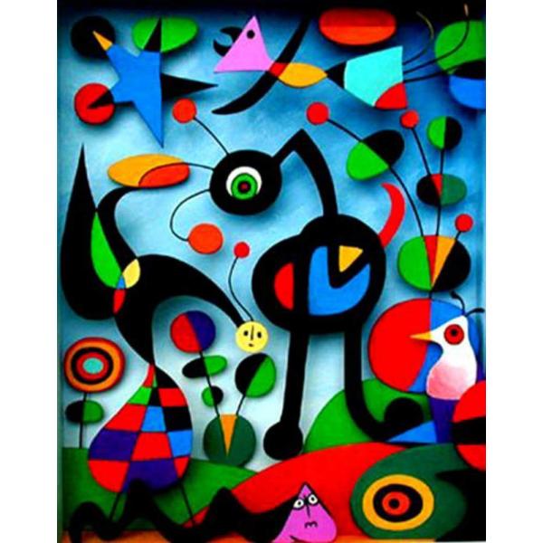 ZENDA Joan Miro 壁アート ジョアン・ミロ ガーデン絵画 ラップキャンバスアート 寝室...