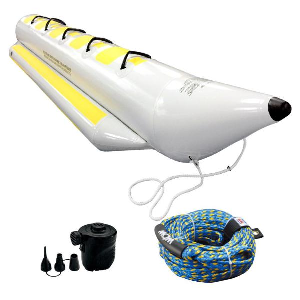 バナナボート 5人乗り TWLVE (トゥエルブ) 3点セット ロープ＆電動ポンプ付