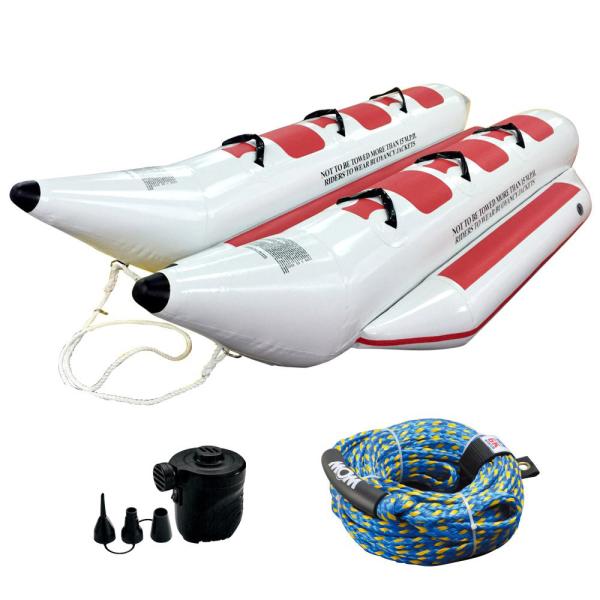 バナナボート 6人乗り ダブル 3点セット TWELVE (トゥエルブ) ウォータースレッド ロープ...