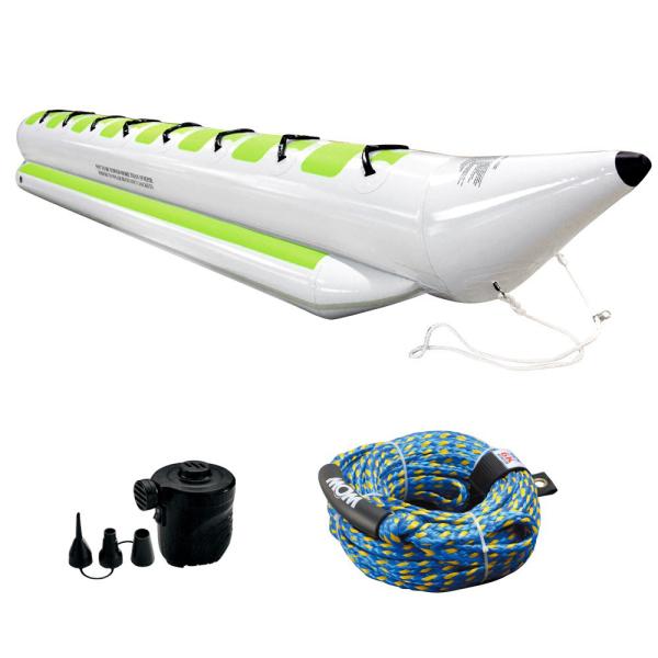 バナナボート 8人乗り 3点セット TWELVE(トゥエルブ) ウォータースレッド ロープ＆電動ポン...