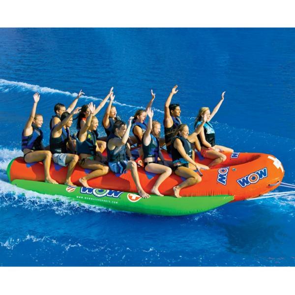バナナボート トーイングチューブ ダブル 12人乗り （6×6) WOW (ワオ) クローズドバウ