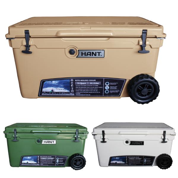 クーラーボックス 70QT(66.2L) キャスター付き HANT(ハント) クーラーボックス