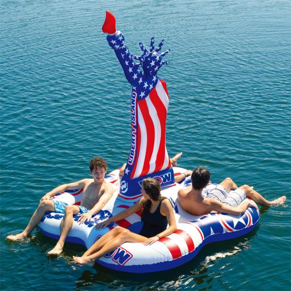 フロート 浮き輪 大人 プール 4人乗り WOW (ワオ) リバティーアイランド