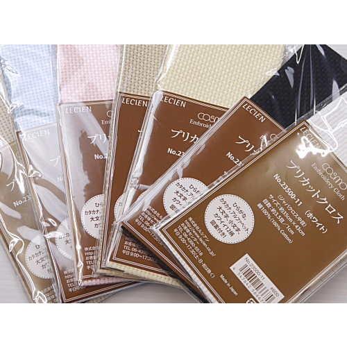 【プリカットクロスパック入り】【コスモ　23500】刺しゅう布　ジャバクロス中目　35目/10cm　...