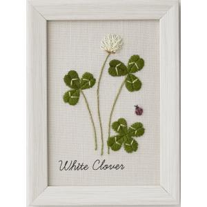 【ルシアンLECIEN】刺しゅうキット　青木和子　12か月の植物手帖　No.542004　シロツメク...