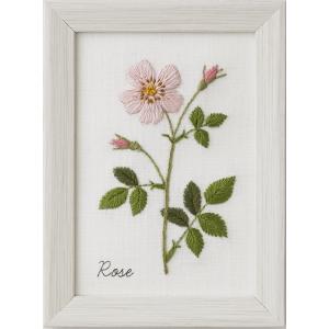 【ルシアンLECIEN】刺しゅうキット　青木和子　12か月の植物手帖　No.542006　ローズ　◆...