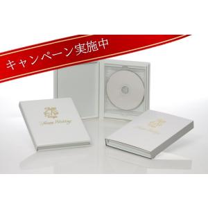 ブライダルDVDケース１枚収納「Bell Happy Wedding」ホワイトゴールドDE-450