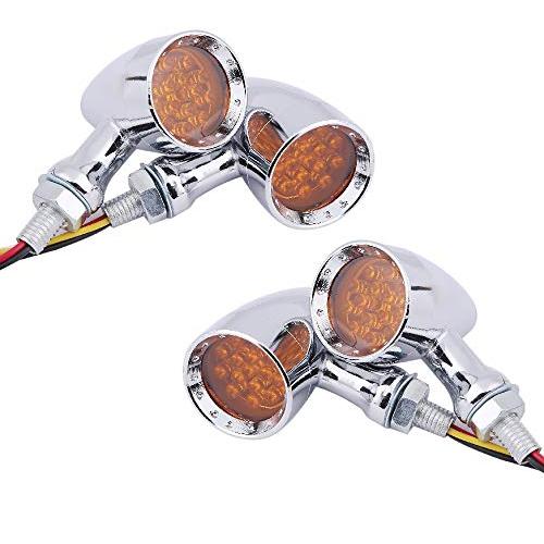 バイク LED 弾丸 ウインカー ライト ハーレー ドラッグスター 4個 セット ブレット ウィンカ...