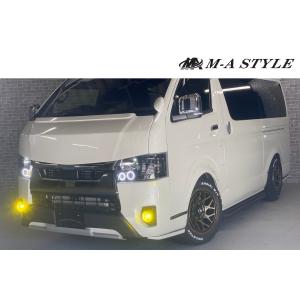 ハイエース200系/4型以降/フロントバンパーのみ/K-BREAK/ビーキャス/ナロー用/1E7 K-BREAK（ケイブレイク） BEECAS エアロパーツハーフ3点