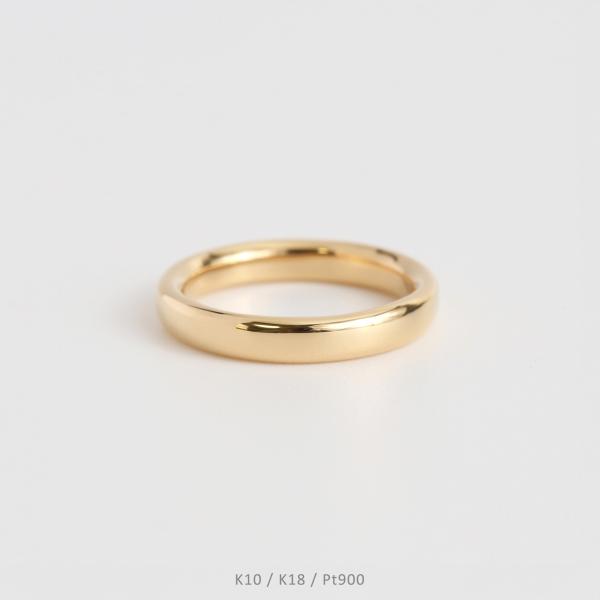 ゴールド シンプル リング 結婚指輪 ペアリング 指輪 メンズ レディース K10 K18 Pt90...