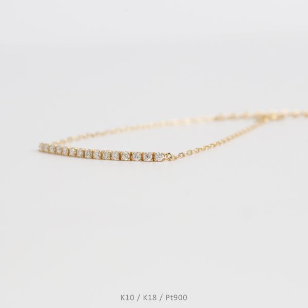 ダイヤモンド ブレスレット ゴールド プラチナ k10 k18 pt900 シンプル ギフト プレゼ...