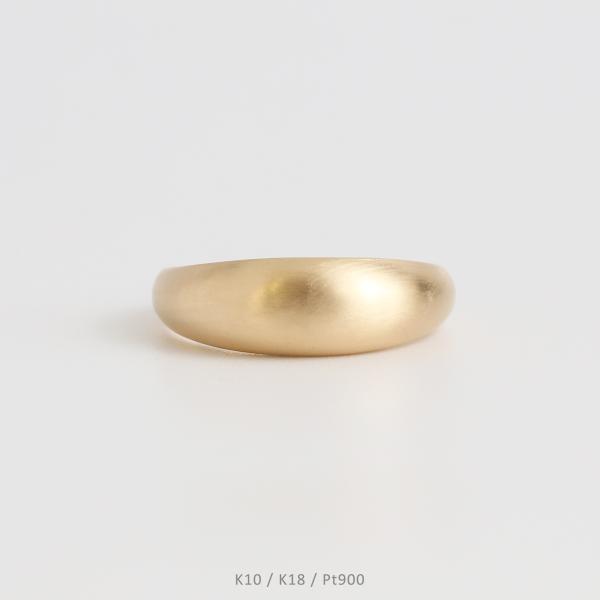 艶消し ゴールド リング 指輪 レディース K10 K18 Pt900 ゴールド プラチナ 地金 太...