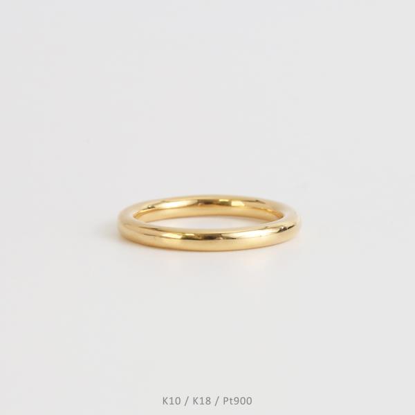 シンプル イエローゴールド リング 指輪 レディース マリッジリング 結婚指輪 ペアリング K10 ...