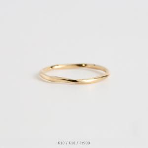 ツイスト リング 指輪 ゴールド レディース スパイラル K10 K18 Pt900 プラチナ 地金 シンプル ギフト プレゼント  Torquent Ring