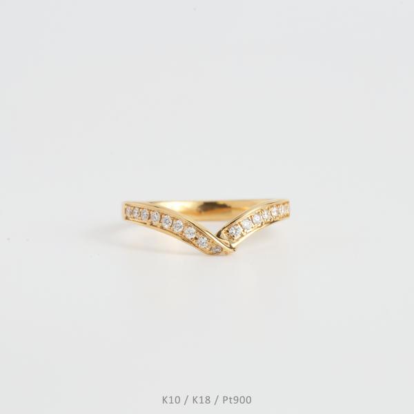 ダイヤモンド リボン リング 指輪 レディース K10 K18 Pt900 ゴールド プラチナ ギフ...