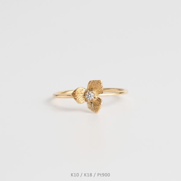 一粒 ダイヤモンド 延齢草 リング 指輪 レディース ゴールド K10 K18 Pt900 ギフト ...