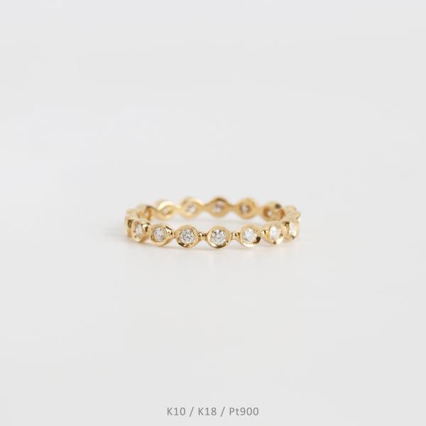 ダイヤモンド フルエタニティリング 指輪 レディース 18金 k18 18k 10金 k10 10k...
