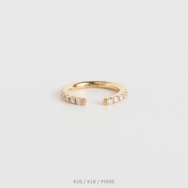 ダイヤモンド イヤーカフ K10 K18 Pt900 ゴールド プラチナ レディース 片耳 ギフト ...