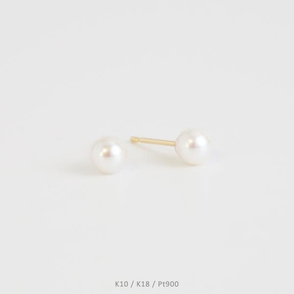 一粒 パール ピアス 真珠 レディース K10 K18 pt900 ゴールド プラチナ シンプル ギ...