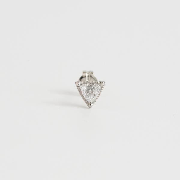 一粒 トリリアントカット ダイヤモンド ピアス レディース Pt900 プラチナ 片耳 ギフト プレ...