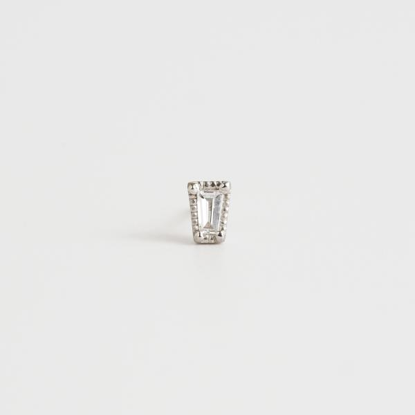 一粒 テーパードカット ダイヤモンド ピアス レディース Pt900 プラチナ 片耳 ギフト プレゼ...