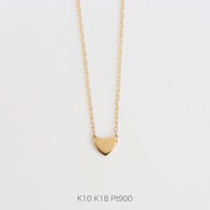 ハート プレート ネックレス ゴールド プラチナ K10 K18 Pt900 地金 レディース ギフト プレゼント  Tiera Necklace｜avaron