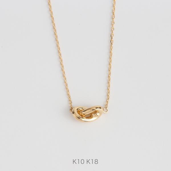 ネックレス 結び目 ゴールド K10 K18 Pt900 レディース  Knot necklace