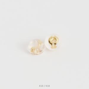 ピアスキャッチ 0.7mmポスト用 地金キャッチ 1ペア 2個 k10 k18