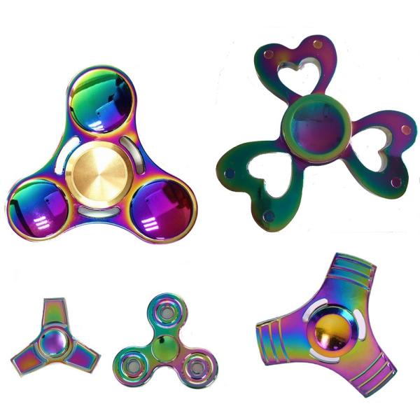 ハンドスピナー Handspinner 金属製 虹色 カラフル Vacuum plating col...